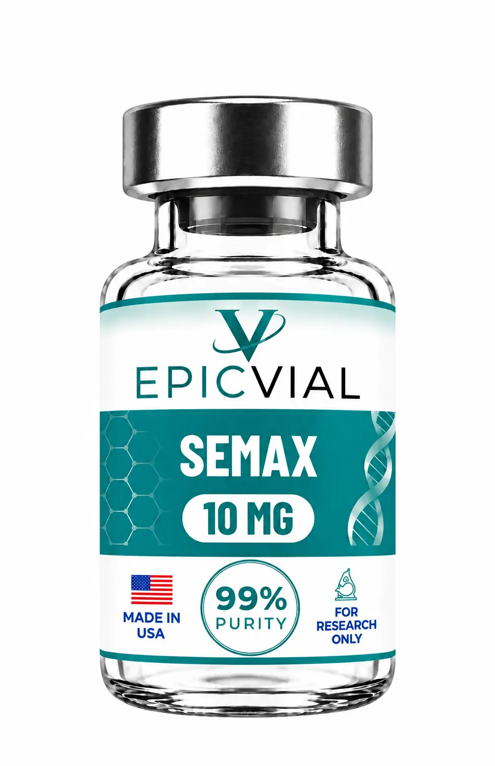 EpicVial Semax 10 mg research peptide vial
